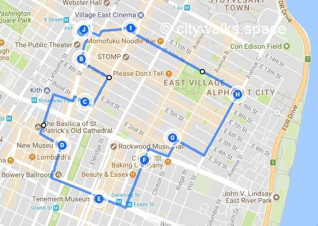 walking map of greenwich village